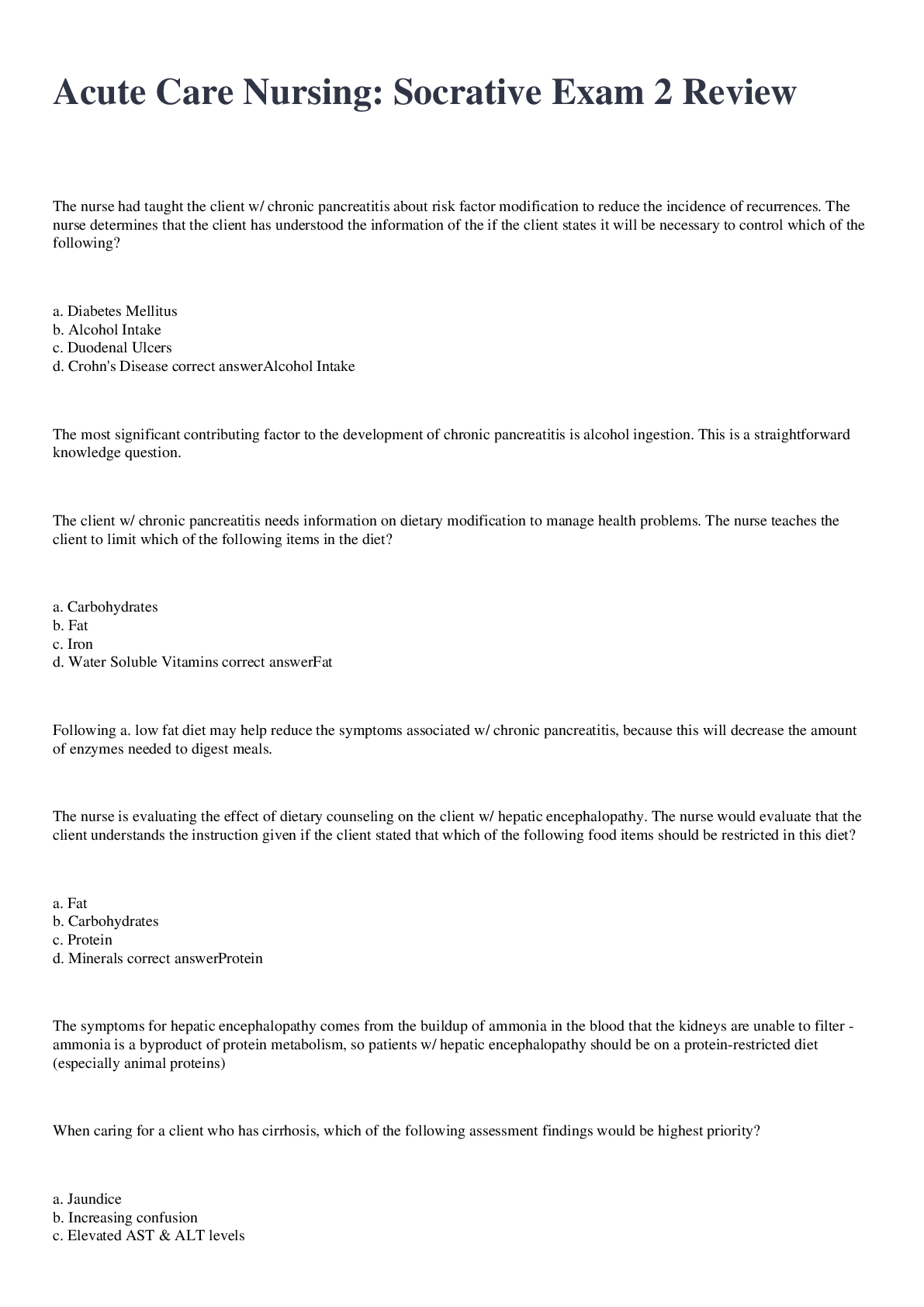Preview image for Acute Care Respiratory Exam 2022/2023